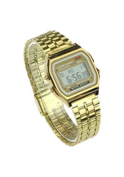 Cevira Gold Kordon Dijital Klasik Unisex Vintage Retro Saat