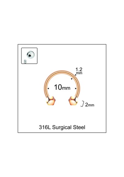 316 L Cerrahi Çelik Kıkırdak Helix Tragus Piercingi Pembe