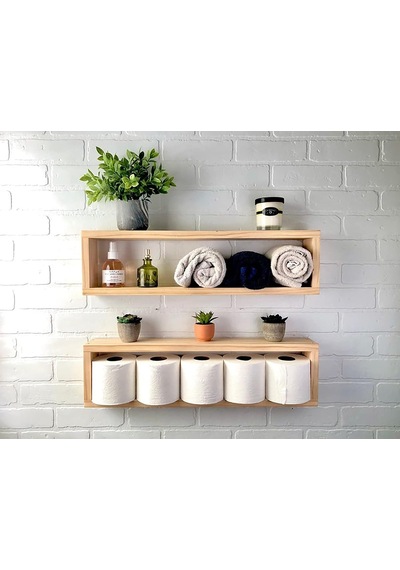 Dfn Wood Masif Ahşap Dekoratif 2'li Mutfak,duvar,banyo Rafı Diğer