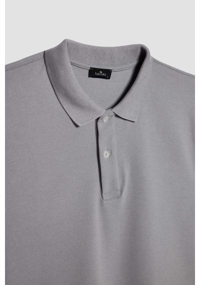 Tudors Erkek Slim Fit Dar Kesim Pamuklu Yumuşak Dokulu Serin Tutan Kumaş Düz Pike Gri Polo Yaka Tişört-31690-gri Gri Tudors Erkek Slim Fit Dar Kesim Pamuklu Yumuşak Dokulu Serin Tutan Kumaş Düz Pike Gri Polo Yaka Tişört-31690-gri Gri