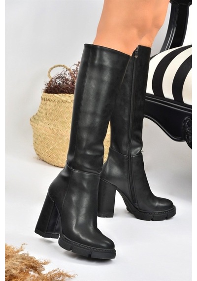 Fox Shoes Siyah Yüksek Topuklu Kadın Çizme L282770109