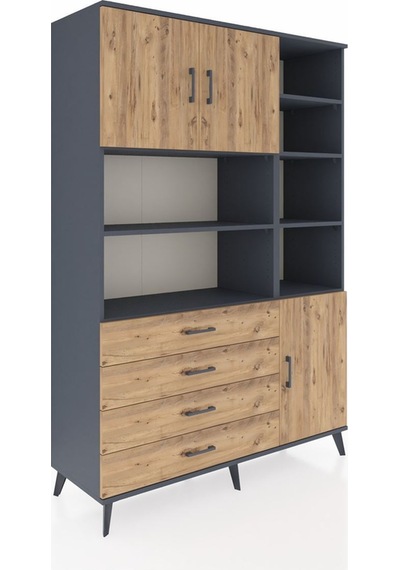 Hyperion Dolap 9 Raflı 4 Çekmeceli 3 Kapaklı 132x44x195 Antrasit-çam/çam Atlas Çam/atlas Çam Hyperion Dolap 9 Raflı 4 Çekmeceli 3 Kapaklı 132x44x195 Antrasit-çam/çam Atlas Çam/atlas Çam