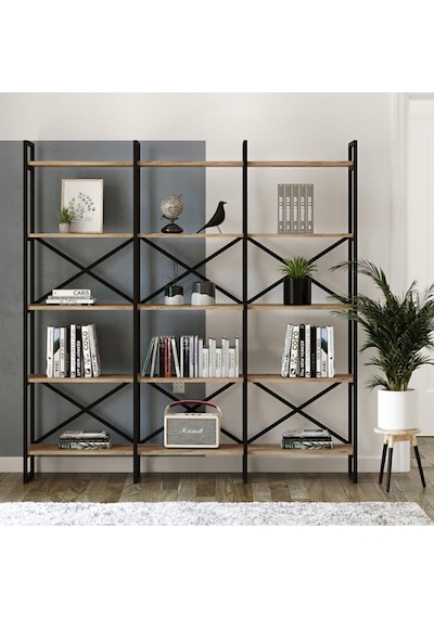 Atlantis 175cm Metal Kitaplık 5 Raflı Geniş 3 Bölme Atl6-a Atlantik Çam Atlantis 175cm Metal Kitaplık 5 Raflı Geniş 3 Bölme Atl6-a Atlantik Çam