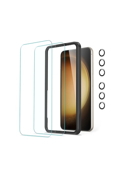 Esr Samsung Uyumlu S23 Armorite Cam Ekran Koruyucu 2 Adet + Kamera Lens Koruyucu Set Çok Renkli