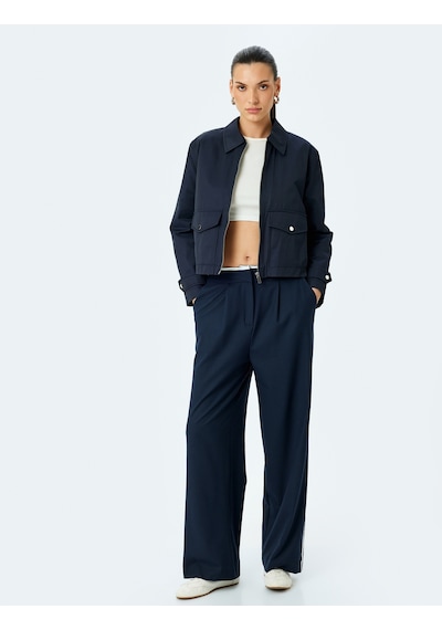 Koton Kapaklı Cep Detaylı Fermuarlı Gabardin Mevsimlik Ceket Lacivert 5sak20035ew Lacivert Koton Kapaklı Cep Detaylı Fermuarlı Gabardin Mevsimlik Ceket Lacivert 5sak20035ew Lacivert