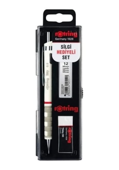 0.5 Mm Beyaz Versatil Kalem, Silgi Ve Yedek Uç