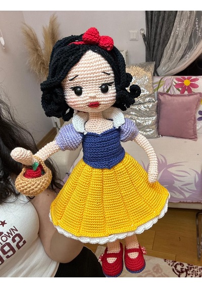 Pamuk Prenses Amigurumi Bebek 36 Cm 001