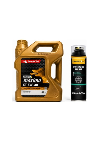 Petrol Ofisi Maxima XT 5W-30 4 L + Lastik Tamir Kiti 400 ML