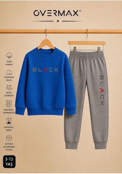 Overmax Black Baskılı Unisex Tasarım Çocuk Eşofman Takımı 3-12 Yaş Saks Mavisi Üst- Gri Alt - 915906821 Saks Mavisi Üst- Gri Alt Overmax Black Baskılı Unisex Tasarım Çocuk Eşofman Takımı 3-12 Yaş Saks Mavisi Üst- Gri Alt - 915906821 Saks Mavisi Üst- Gri Alt