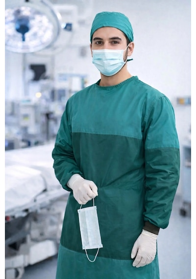 Suvay Cerrahi Box Önlüğü Ameliyathane Doktor Boks Önlüğü Yıkanabilir Çok Kullanımlık Önlük