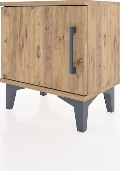 Arges Komodin Tek Raflı Tek Kapaklı 44x30x48 Çam-çam Çam