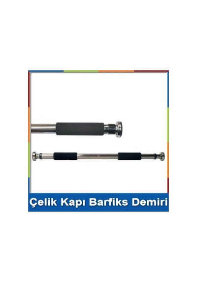 Barfiks Demiri Aleti Chrome Metal 62-100 Cm Sünger Kapı Barfiks 1 Adet Fitness Egzersiz Karışık