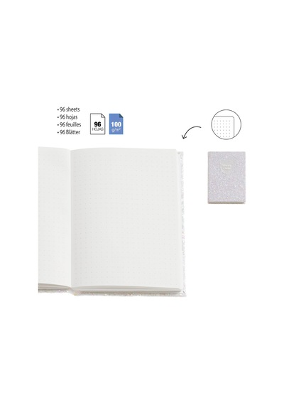 Mr Defter-b2f Parlak Defter Beyaz Noktalı 124-Pembe