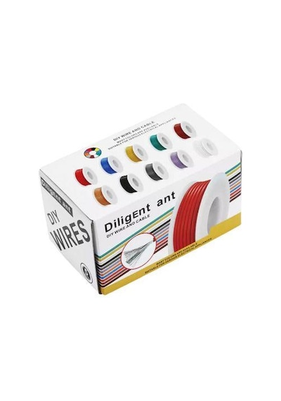 20AWG Çok Damarlı Montaj Kablosu Seti - 6 Renk 60M
