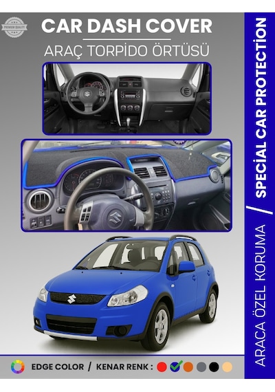 Suzukı Sx4 2006-2014 Torpido Örtüsü Panel Torpido Koruma Tam Uyum Uv Koruma Hızlı Montaj - 835 Stiloto