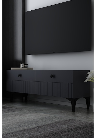 120dhdts7a İlay Lazer Desenli Tv Sehpası Antrasit