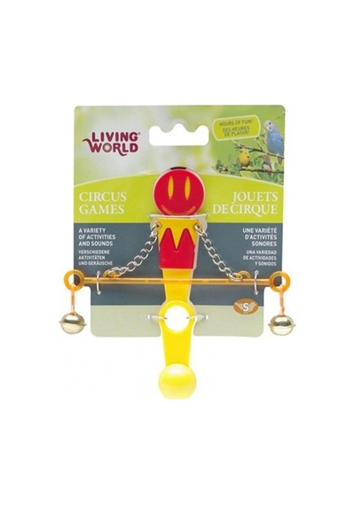 Living World Denge Çubuğu Kuş Oyuncağı Kırmızı - Sarı