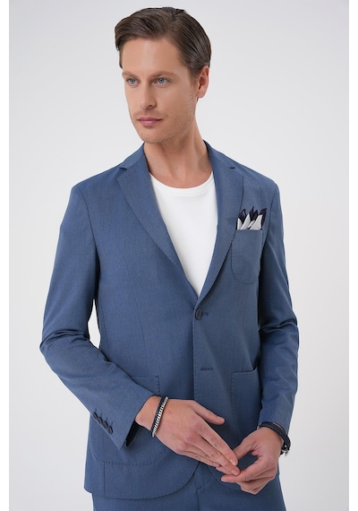 Efor Comfort Fit Mono Yaka Çift Yırtmaç Torba Cep Kendinden Desenli Casual İndigo Ceket C 706 Indıgo Efor Comfort Fit Mono Yaka Çift Yırtmaç Torba Cep Kendinden Desenli Casual İndigo Ceket C 706 Indıgo