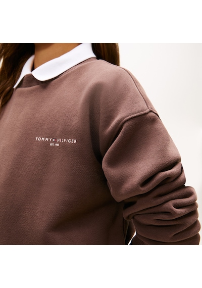 Tommy Hilfiger Mini Corp C-neck Çocuk Kahverengi Sweatshirt Ks0ks00665 Kahverengi