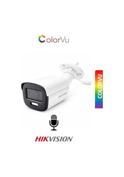 Ds-2ce10df0t-lpfs 2.8mm Colorvu Gece Renkli Dahili Mikrofonlu Kamera