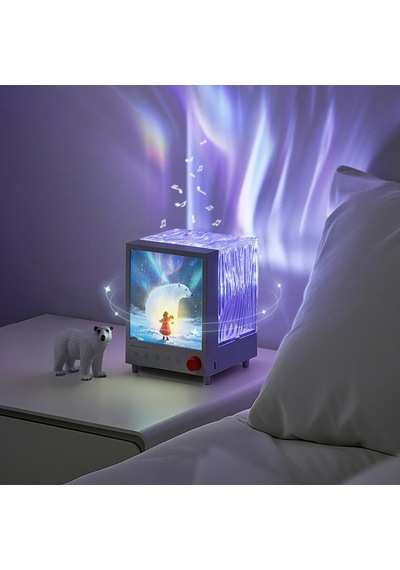 Delux Serisi Hediyelik Lamba Gece Lambası Xo-oz14 Aurora Projeksiyon 1200mah Hoparlör Çok Renkli