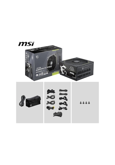 Psu Mag A1200pls Pcıe5 1200w 80+ Platınıum Atx 3.1 Pcıe 5.1 12v-2x6 Power Supply