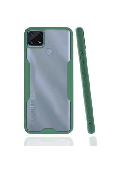 Jenerik Realme C25 Kılıf Platin Silikon - Yeşil