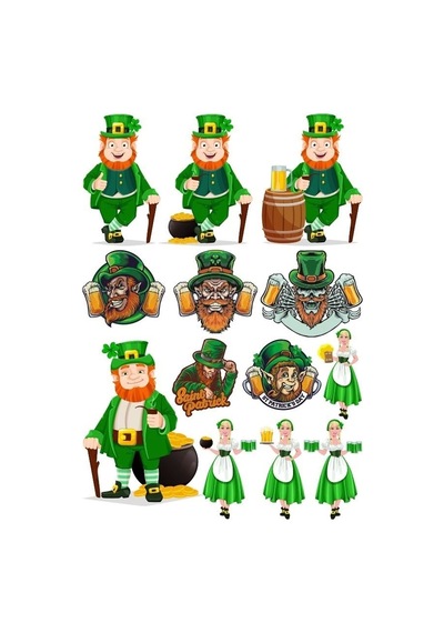 İrlandalı Sticker Set-1 13 Parça Telefon, Tablet, Defter, Laptop Sticker