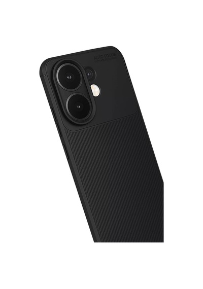 Newface Vivo V60 5g Auto Focus Karbon Kapak - Siyah