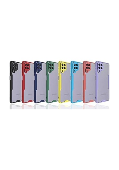Galaxy M22 Kılıf Kamera Korumalı Arkası Mat Silikon Platin 50 x 22