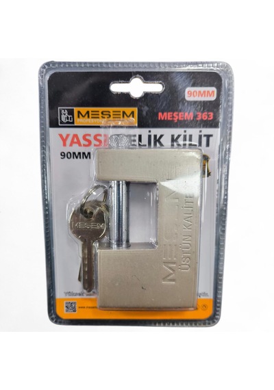 Meşem Yassı Çelik Kilit 90 Mm