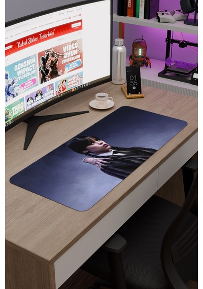 Wednesday V2 70x30 Xl Gaming Kauçuk Kaymaz Taban Mouse Pad Fare Altlığı