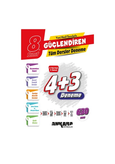 Ankara Yayınevi 8. Sınıf Güçlendiren Tüm Dersler Denemeler