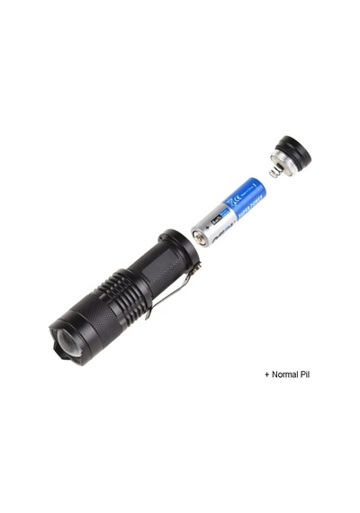 Mini Güçlü Şarjlı Pilli El Feneri Wt-304 Asorti
