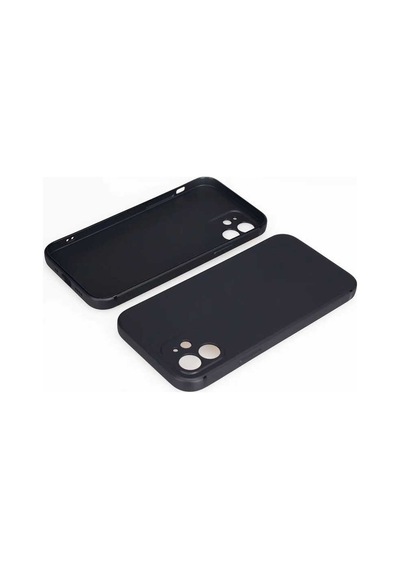 Apple Uyumlu iPhone 12 Mini Uyumlu Zore İmax Silikon-siyah Siyah -