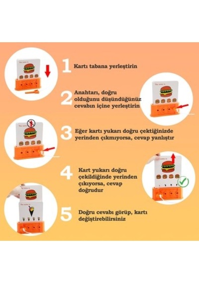 Eğitici Mantık Oyunu 3-6 Yaş 40 Kart İle 80 Soru Eğlenceli Öğrenme Deneyimi