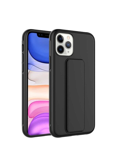 Apple Uyumlu iPhone 11 Pro Max Kılıf Zore Qstand Kapak Mürdüm