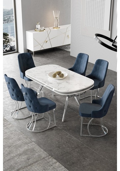 Canisa Epal Serisi 90x168 Lak Panel Beyaz Mermer Desen Masa Takımı Krom Ayaklı 6 Antrasit Sandalye Masa Beyaz Mermer Desen Sandalye Antrasit Canisa Epal Serisi 90x168 Lak Panel Beyaz Mermer Desen Masa Takımı Krom Ayaklı 6 Antrasit Sandalye Masa Beyaz Mermer Desen Sandalye Antrasit