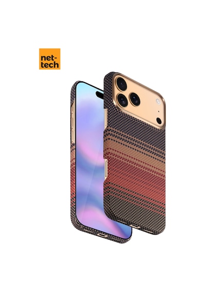 Nettech Apple Uyumlu iPhone 17 Pro Nt n076 Kevlar Karbon Arka Koruma Kılıf Çöl