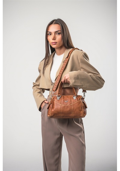 Ççs 18078 Kadın Çapraz Askılı El Çantası Camel