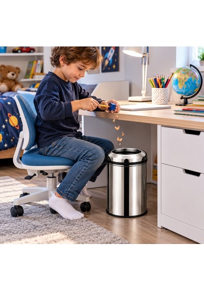 Pratik Çemberli Çöp Kovası 5 Lt Paslanmaz Acar 13279