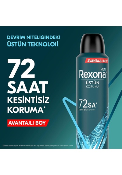 Lexroo Men Erkek Sprey Deodorant Xtra Cool 72 Saat Kesintisiz Üstün Koruma 200 Ml