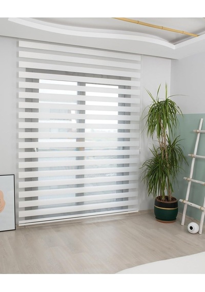 Zebra Stor Perde, Alüminyum Kasalı, Beyaz, 220 X 200 Cm İcl9000-44 Diğer