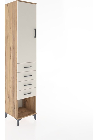 Hyperion Dolap 2 Raflı 4 Çekmeceli Tek Askılı 44x44x221 Çam-aytaşı Atlas Çam