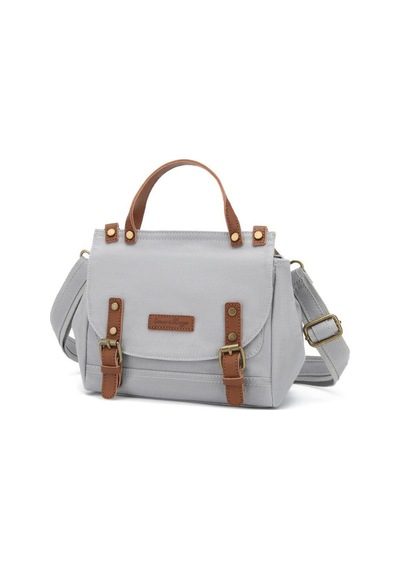 Kanvas Kumaş Kadın Çantası Elden Tutmalı Smart Bags 1327 Açık Gri