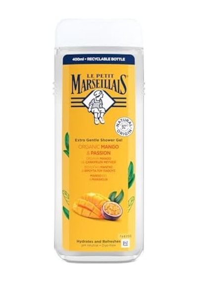 , Lpm Organik Mango Ve Çarkıfelek Meyvesi 400ml Duş Jeli, Beyaz Ve Sarı Açık Mavi