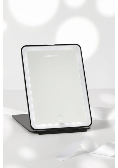 Cloud Nine Vanity Makyaj Aynası, 3 Led Işık Ayarı, Şarj Edilebilir Ve Seyahat Dostu Makyaj Aynaları Siyah