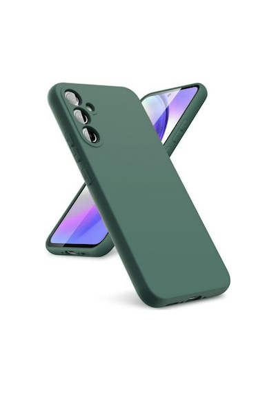 Samsung Galaxy A37 Uyumlu Silikon Kılıf - Pastel Renk Tonu Kamera Korumalı Esnek Kapak - Yeşil