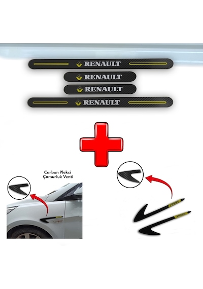 Renault 19 Uyumlu Carbon Kapı Eşiği + Carbon Çamurluk Venti (552313834)