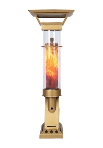 Etinova Compact İf-19 Camlı Alev Lambası Dış Mekan Pelet Soba - Gold